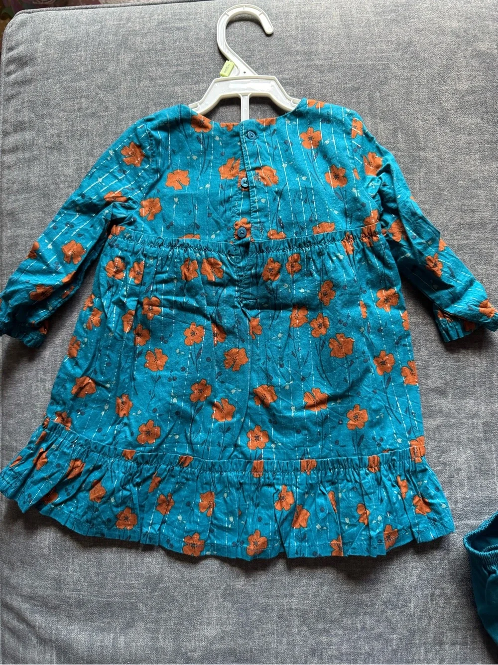 Carter's Teal Dress with Orange Floral Print